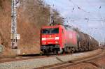 BR 152 152 071 f�hrt am 27.02.10 durch Eilenburg Richtung Leipzig. Danke an den Tf f�r´s Fernlicht!