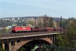 BR 152 152 059-2 hat mit ihrem gemischten G�terzug gerade Wuppertal - Zoologischer Garten passiert. 23.04.2010 - ca. 12:30Uhr