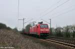 152 036-0 mit einem Ganzzug aus Res-Wagen auf der Fahrt ...