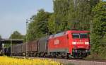 152 040-2 mit einem G�terzug Richtung Aachen-West am Km 26.0, ...