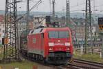 152 090-7 mit einem G�terzug Richtung K�ln am Aachener Hbf, ...