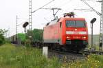 BR 152 152 156-6 mit dem Hangartner-Zug in Iphofen am 17.06.2010 (Rene)