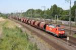 152 090 mit einem Kalizug in Hamburg Wilhemsburg am 27.06.2010 ...