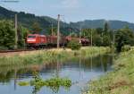 BR 152 152 013-9 mit dem FZT 55834 (Villingen-Offenburg Gbf) bei Haslach 15.7.10