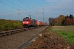 152 073-3 mit Containerzug, ...  Hendrik Mergard 30.10.2011