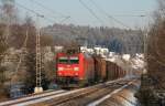 185 192-2 mit dem EK 55834 (Villingen(Schwarzw)-Offenburg Gbf) bei St.Georgen ...