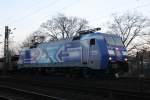 152 134 mit eienm Autozug in Hannover an der GUB ...