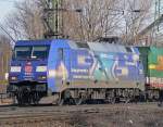 BR 152 Werbeloks 152 137-4 in Gremberg am 9.3.2010