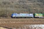 BR 152 Werbeloks 152 137 am 09.03.10 bei Karlstadt/Main