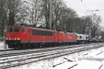 BR 155 155 185 durchf�hrt am 6.1.2010 mit 152 015,ECR 77030 (92 87 0 077 030-0 F-ECR) und Gz Ratingen-Lintorf