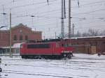 155 139-9 am 20.01.10 im Bahnhof Guben  ...