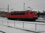 155 211 in Wismar abgestellt am 7.2.10  ...
