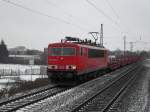BR 155 155 086-2 begegnete  mir am 12.02.10 auf meiner Fahrt von Rostock nach D�sseldorf bei der Einfahrt kurz vor Osnabr�ck Hbf.