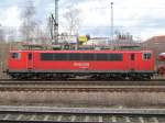 155 141-5 von der Seite. Aufgenommen in Reichenbach/V am 28.02.10. ...
