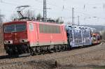 155 016-9 mit einen langen Gz Richtung S�den kurz vor ...