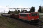 BR 155 155 075 f�hrt am 21.04.2010 mit einem G�terzug durch den Bahnhof Braunschweig Weddel
