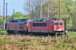 2x C C abgestellt im Bf Stralsund, 155 249 und 232 ...