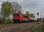 Die 155 122 am 27.04.2010 mit einem G�terzug unterwegs bei ...