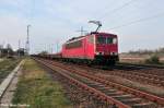 155 112-6 zog einen Res-Ganzzug gen Golm (Satzkorn 13.04.10)  ...