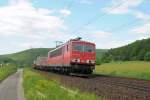 155 073 am 03.06.10 bei Wernfeld/Main  ...