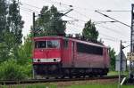 BR 155 155 007 beim umsetzen im Bf Stralsund-R�gendamm am 09.06.2010