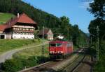 155 134-0 als Tfzf (Immendingen-Offenburg(?) bei Gutach 24.6.10  ...