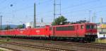BR 155 DB 155 245-4 als Schlussfahrzeug an einem Lokzug Richtung Koblenz, in Mainz-Mombach; 16.07.2010