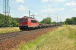 BR 155 Br 155 089-6 mit ein Mischer in Richtung Seddin durch Ahrensdorf 24/06/2010.