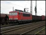 BR 155 155 152 mit gem. Gz bei der Durchfahrt durch Duisburg Bissingheim, 06.07.2010