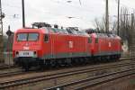 BR 156 MEG 804 und 801 am 31.03.10 in Coswig (b.Dresden).