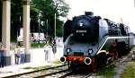br-18-201-02-0201-dr-umbau-schnellfahrlok Zur Austellung zum 150-j�hrigen Jubil�um der Eisenbahn in Deutschland entsandte im Sommer 1985 die DR die 02 0201-0 nach N�rnberg.