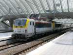 H�hepunkt an diesem Samstagmittag im Bhf Li�ge-Guillemins war dieser Testzug ...