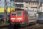 Die 181 205-6 bei der Einfahrt in Koblenz Hbf , ...