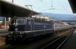 BR 181 mit Zugen 181 206  Heidelberg  01.09.81