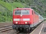 181-223 am 11.8.10 mit dem IC 336 bei der Einfahrt ...