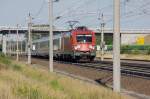 BR 182 182 007-5 mit dem EC 340 zwischen Gro�wudicke und Rathenow. 19.07.2010