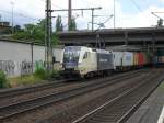 br-182-dispolok ES 64 U2 035 durch Hamburg Harburg am 6.7.2010
