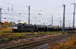 ES64 U2-026 durfte dann am 28.10.09 einen leeren Kesselzug durch ...