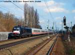 br-182-mrce Nachdem ES64U2-061 am Morgen des 28.03.2010 den AZ 13304 aus Innsbruck nach Berlin brachte, bespannte sie am Nachmittag den IC 1923 nach K�ln, hier vom Bahnsteig in Staaken