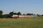 183 001 mit Alex 357 am 09.07.2010 bei Feldmoching.  ...