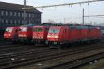 Abstellgruppe mit 185 334-7,155 ...  Christian Sch�rmann 30.03.2011