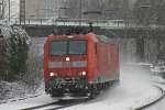 DB 185 060 f�hrt am 4.1.010 LZ dirch D�sseldorf-Rath  ...