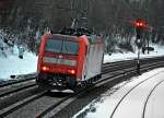 185 154 mit einem Stop in der Überholspur kurz vor ... 185 154 mit einem Stop in der Überholspur kurz vor ...