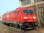 185 247 Railion, in BW Leipzig Engelsdorf, am 25.03.2010.  ...