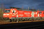 Die 185 142-7 am Gbf Koblenz-L�tzel am 04,04,10  ...