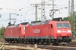BR 185 Lokportaits 185 104 + 185 133 am 24.07.10 in Basel Bad. Bf auf dem Weg nach Muttenz um einen Zug nach DFeutschland zu hohlen.
