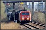 BR 185 mit Zugen Bannig dunkel heute. Ups ich hab ja noch die Sonnenbrille auf der Nase!!! 185 194-8 mit -44503- aus Mukran. Stralsund am 16.04.09 