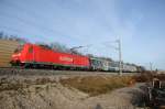 185 162 am 14.11.09 mit einem Milit�rtransport Richtung Brenner bei ...