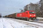 185 310-0 (Railion DB Logistics) f�hrt am 4. Januar 2010 ...
