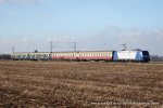 Ersatzverkehr RE13: 185 CL-009 f�hrt am 3. Februar 2010 um ...